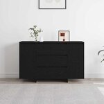 vidaXL Buffet Noir Chêne 120x41x75 cm Bois d'ingénierie