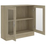 vidaXL Armoire à vitrine Chêne sonoma 82 5x30 5x80cm Bois d'ingénierie