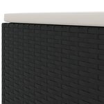 vidaXL Salon de jardin 5 Pièces avec coussins Noir Résine tressée