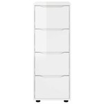 vidaXL Armoire de rangement Blanc brillant 40 x 48 x 105 cm