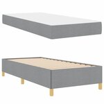 vidaXL Cadre de lit avec matelas Gris clair 80 x 200 cm tissu