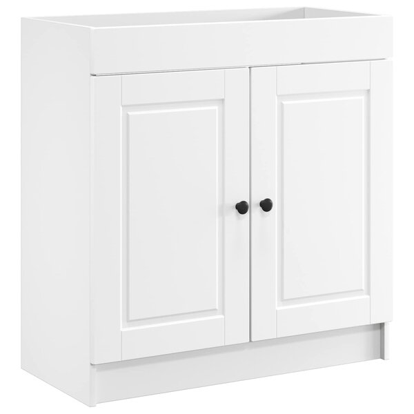vidaXL Armoire sous évier de salle de bain Blanc 78 5 x 37 5 x 81 cm