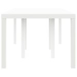 Table de jardin vidaXL Blanche 200x100x73 cm en poly rattan