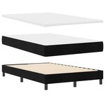 vidaXL Lit à ressorts avec matelas Noir 120 x 190 cm tissu