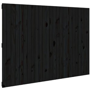vidaXL Tête de lit murale Noir 159 5x3x110 cm Bois massif de pin