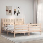 vidaXL Cadre de lit sans matelas bois massif
