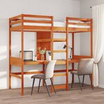 vidaXL Cadre de lit superposé sans matelas 90x190cm bois de pin massif