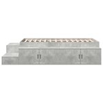 vidaXL Cadre de lit de rangement Gris béton 100x200 cm
