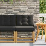 vidaXL Sofa de milieu extérieur Blanc