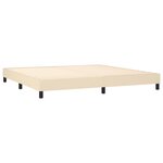 vidaXL Cadre de lit Crème 200 x 200 cm Tissu