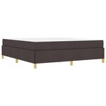vidaXL Lit à ressorts Marron foncé et Blanc 180 x 200 cm tissu