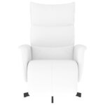 vidaXL Fauteuil inclinable avec repose-pieds blanc similicuir