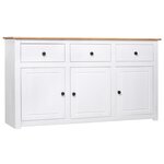 vidaXL Buffet Blanc 135x40x80 cm Pin solide Gamme Panama