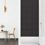 vidaXL Tête de lit murale 12 pc Noir Simili cuir