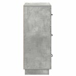 vidaXL Armoire à tiroirs Gris béton 66 x 34 5 x 87 cm