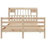 vidaXL Lit bibliothèque sans matelas 160x200 cm bois massif de pin