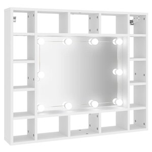 vidaXL Armoire de miroir avec LED Blanc 91x15x76 5 cm