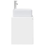 vidaXL Vanité de lavabo mural Blanc brillant 53 x 35 x 63 cm