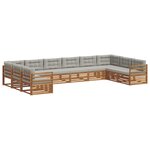 vidaXL Ensembles de canapés 5 pc Gris Naturel et Clair