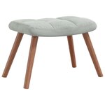 vidaXL Chaise de relaxation avec repose-pied Gris clair Velours