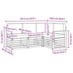 vidaXL Ensemble de canapés d'extérieur 4 pc Naturel et Beige Polyester