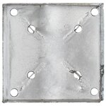 vidaXL Piquets au sol 2 pcs Argenté 14x14x91 cm Acier galvanisé