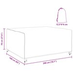 vidaXL Housse pour mobilier d'extérieur Noir 200 x 160 x 70 cm 420D