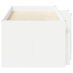 vidaXL Cadre de lit en loft avec armoire 3 Pièces Blanc Bois d'ingénierie