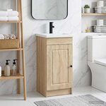 vidaXL Meuble de salle de bain avec évier Chêne Sonoma