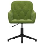 Chaise fauteuil siège pivotante de bureau informatique étude clairvelours vert 02_0024185