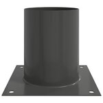 vidaXL Ancre ronde au sol 12 Pièces Anthracite 18 x 18 x 15 cm métal