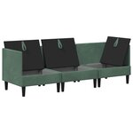 vidaXL Ensemble de meubles pour le salon 3 Pièces Vert Mer Velours