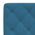 vidaXL Lit avec matelas bleu 120x200 cm velours