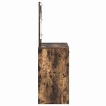 vidaXL Coiffeuse Chêne fumé 78.5 x 41 x 135 cm Bois d'ingénierie