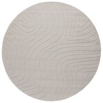 vidaXL Tapis de surface Rond HUARTE Crème Ø 200 CM Polyester
