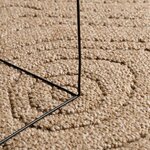 vidaXL Tapis de surface Carré HUARTE Naturel 200 x 200 cm Polyester