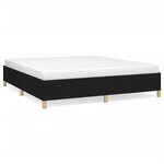 vidaXL Cadre de lit Noir 160x200 cm Tissu