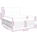 vidaXL Sommier à lattes de lit avec matelas Crème 180x200 cm Tissu