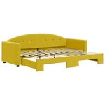 vidaXL Lit de jour avec lit gigogne jaune 80x200 cm velours