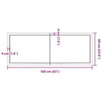 vidaXL Étagère murale marron clair bois chêne massif traité