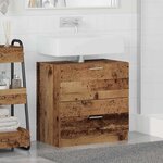 vidaXL Meuble Sous Évier Bois Ancien 59 x 37 x 59 cm Bois d'ingénierie