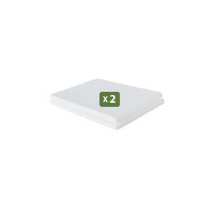 Pack and Move - Lot 2 plaques polystyrène rectangulaires 39 5 x 29 5 x 2 cm - Bricolage  Modélisme  Création - Blanc - A4