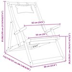 vidaXL Chaises de plage pliables lot de 2 crème tissu