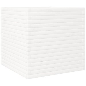 vidaXL Jardinière blanc 70x70x68 5 cm bois de pin massif