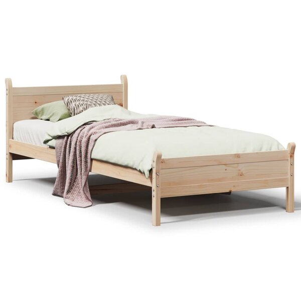 vidaXL Cadre de lit sans matelas 75x190 cm bois de pin massif