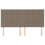 vidaXL Tête de lit Taupe 160x5x118/128 cm Tissu