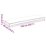 vidaXL Coussins de palette pour banc 2 Pièces Rouge vin 150x40x8 cm Tissu Oxford
