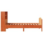 vidaXL Lit bibliothèque sans matelas cire marron 75x190 cm pin massif