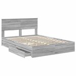 vidaXL Lit de Rangement Gris Sonoma 135 x 190 cm Bois d'ingénierie