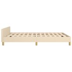 vidaXL Cadre de lit sans matelas crème 140x200 cm tissu